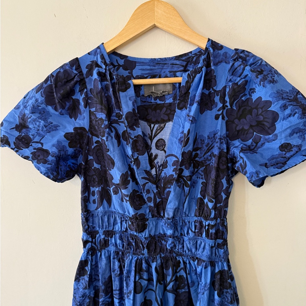 Anthropologie Somerset Blue and Black Maxi Dress - Picture 8 of 9